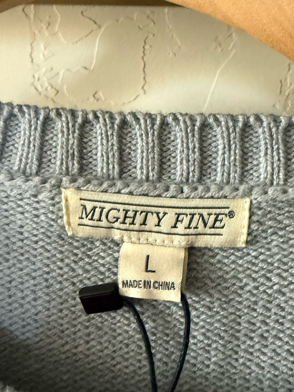Mighty Fine|Pale Blue Crewneck knit Sweater-Red Lobster Novelty•Coastal Nautical - Picture 10 of 15